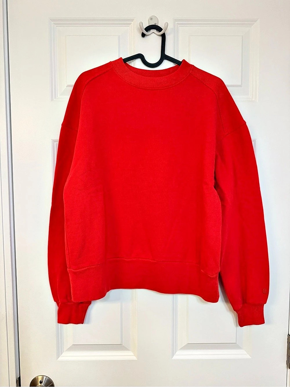 Everlane The Track Oversized Crew Red Sweatshirt XS Like New